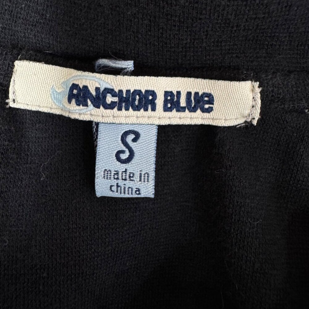 Vintage Anchor Blue Track Jacket Zip Up Cropped Small Graphic Navy Blue - Picture 5 of 10
